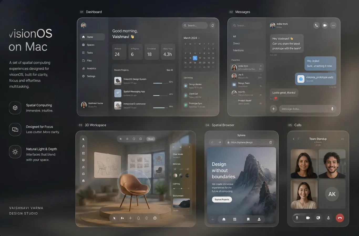 Apple VisionOS Spatial Design Prototype