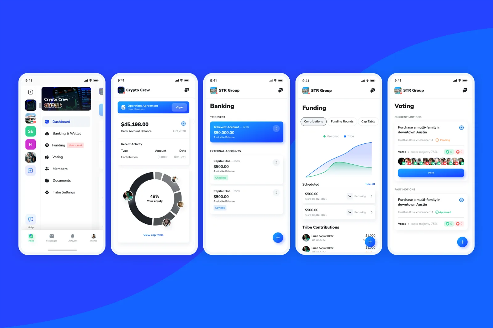 Tribevest - Mobile App Design